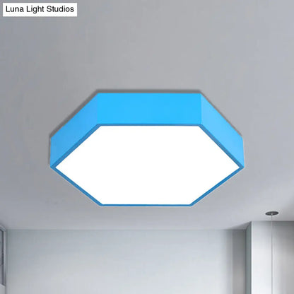 DecorBites™ DecorBites™ Kids' Metal Acrylic Hexagon Flush Ceiling Light  - Simple LED Lamp for Living Room