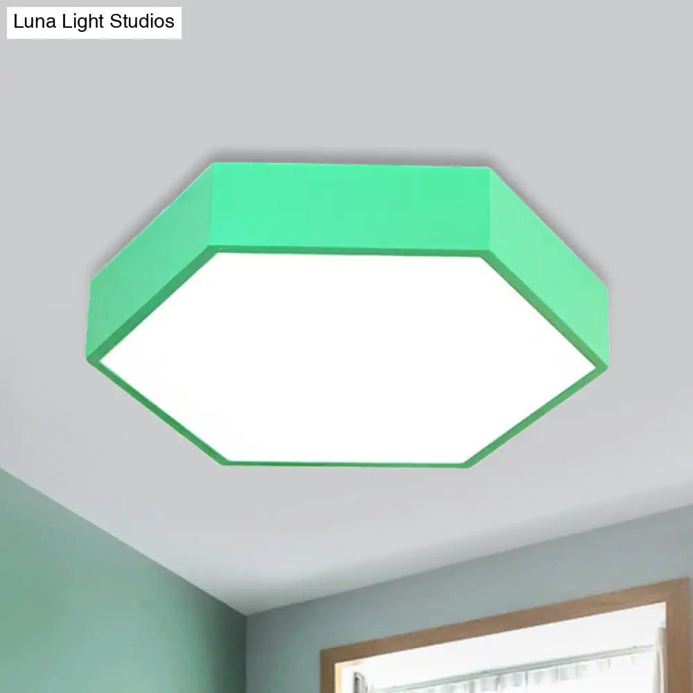 DecorBites™ DecorBites™ Kids' Metal Acrylic Hexagon Flush Ceiling Light  - Simple LED Lamp for Living Room