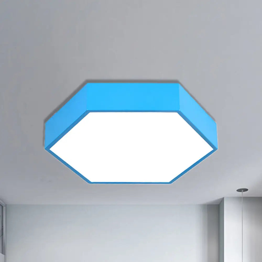 DecorBites™ DecorBites™ Kids' Metal Acrylic Hexagon Flush Ceiling Light  - Simple LED Lamp for Living Room