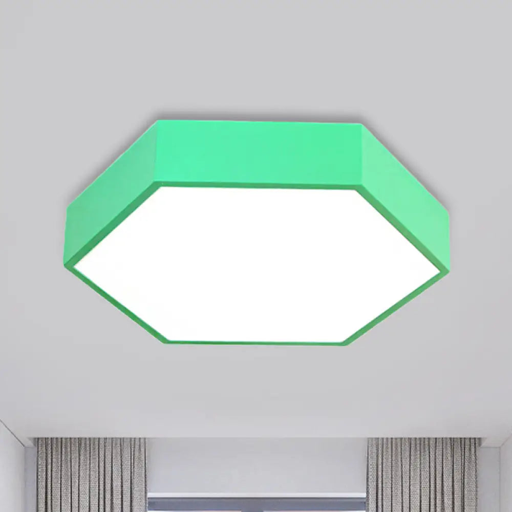 DecorBites™ DecorBites™ Kids' Metal Acrylic Hexagon Flush Ceiling Light  - Simple LED Lamp for Living Room