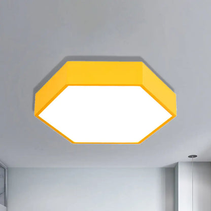 DecorBites™ DecorBites™ Kids' Metal Acrylic Hexagon Flush Ceiling Light  - Simple LED Lamp for Living Room