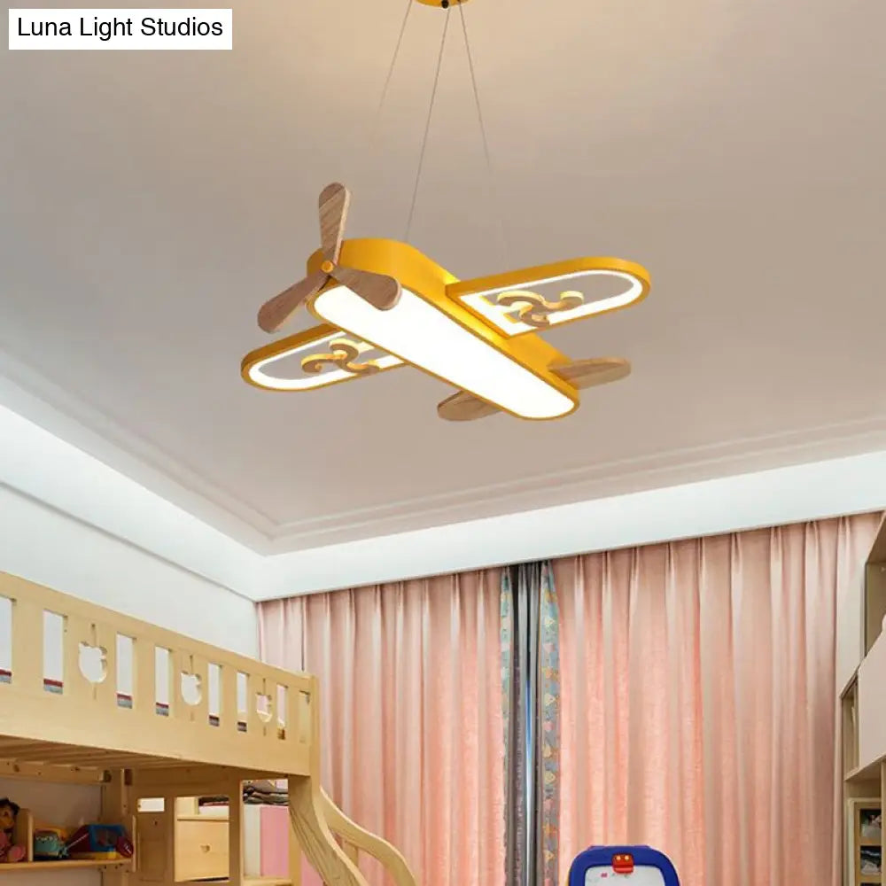 DecorBites™ Kids' Plane Acrylic Hanging Lamp LED Chandelier for Bedrooms