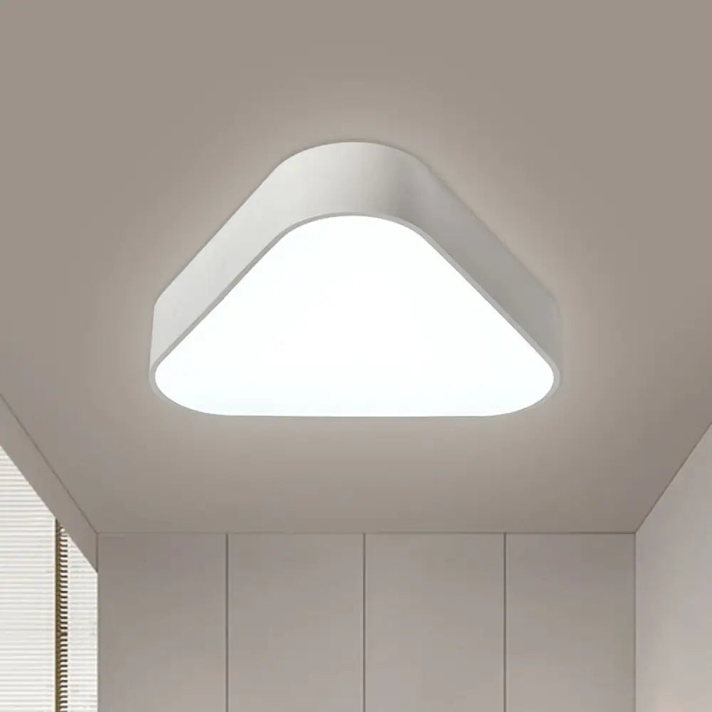DecorBites™ DecorBites™ Kid's Triangular Acrylic LED Flush Mount Light: White/Yellow/Purple