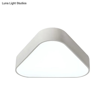DecorBites™ DecorBites™ Kid's Triangular Acrylic LED Flush Mount Light: White/Yellow/Purple