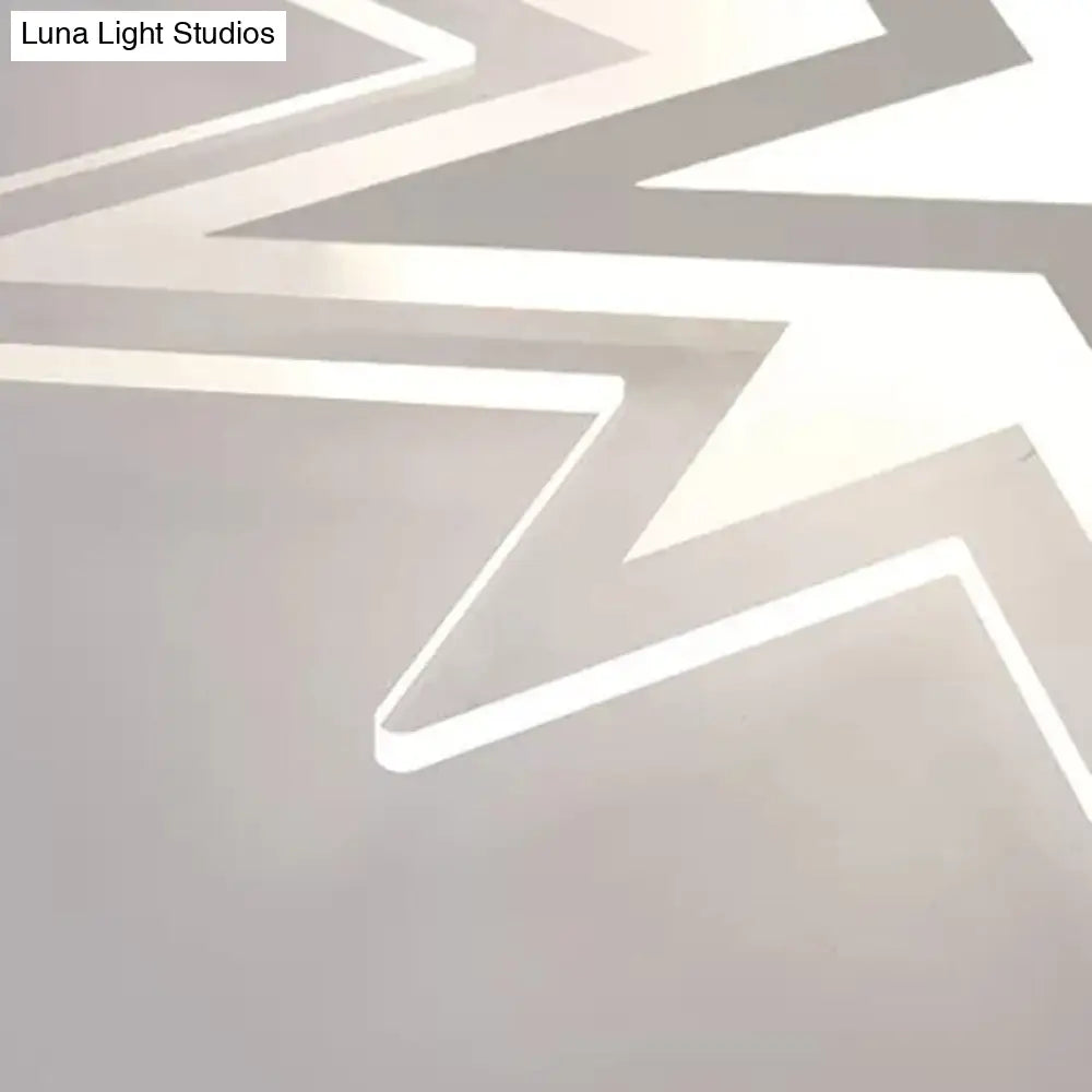 DecorBites™ DecorBites™ Kindergarten Star Ceiling Light – Modern White Flush Mount with Acrylic Finish