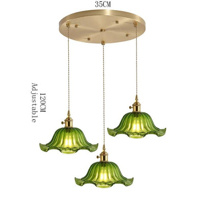 Korean Retro Glass Pendant Light With Wood Accent - Decorbites
