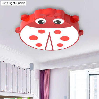 DecorBites™ DecorBites™ Ladybug Cartoon Ceiling Light: Acrylic & Metal Mount for Kindergarten