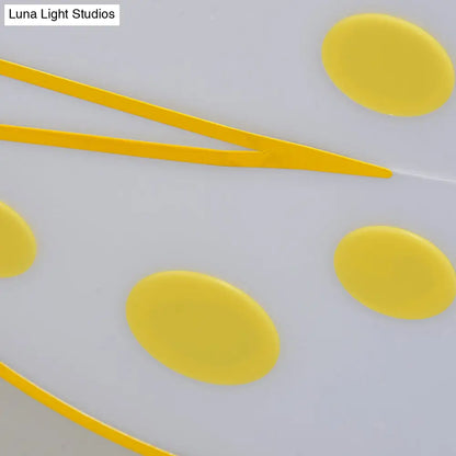 DecorBites™ DecorBites™ Ladybug Cartoon Ceiling Light: Acrylic & Metal Mount for Kindergarten