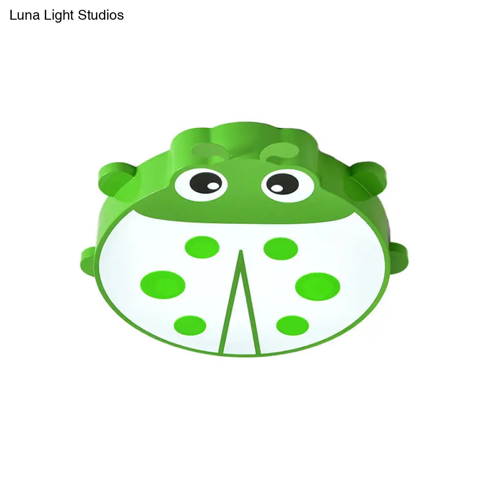 DecorBites™ DecorBites™ Ladybug Cartoon Ceiling Light: Acrylic & Metal Mount for Kindergarten