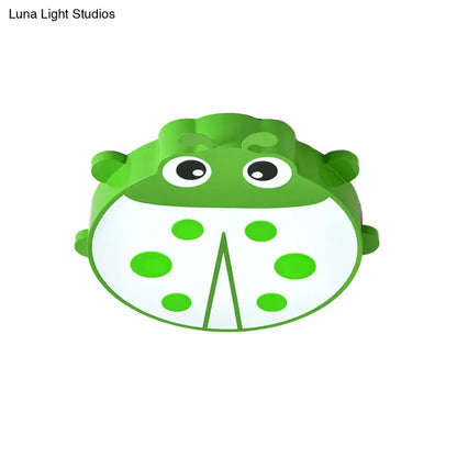DecorBites™ DecorBites™ Ladybug Cartoon Ceiling Light: Acrylic & Metal Mount for Kindergarten