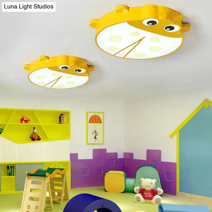 DecorBites™ DecorBites™ Ladybug Cartoon Ceiling Light: Acrylic & Metal Mount for Kindergarten