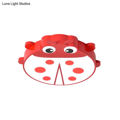 DecorBites™ DecorBites™ Ladybug Cartoon Ceiling Light: Acrylic & Metal Mount for Kindergarten