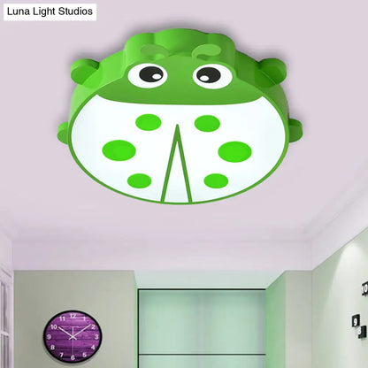 DecorBites™ DecorBites™ Ladybug Cartoon Ceiling Light: Acrylic & Metal Mount for Kindergarten