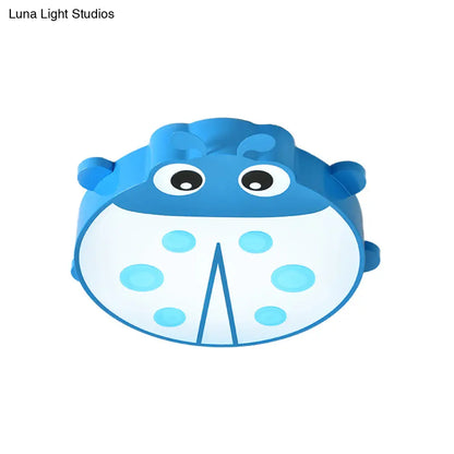 DecorBites™ DecorBites™ Ladybug Cartoon Ceiling Light: Acrylic & Metal Mount for Kindergarten
