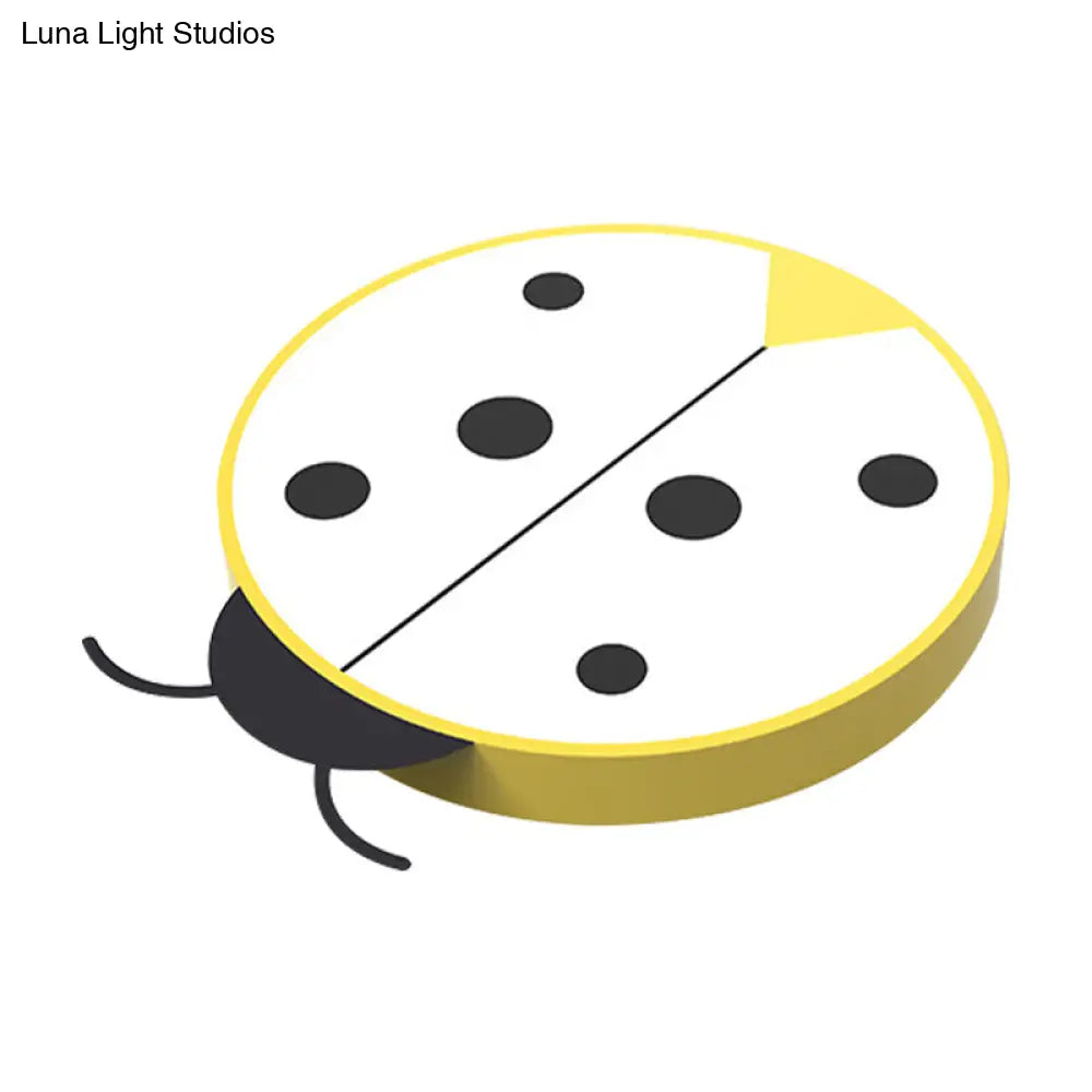 DecorBites™ DecorBites™ Ladybug Cartoon LED Flush Mount Light Fixture - Fun Acrylic Red/Yellow Flushmount Lighting for Children's Bedroom