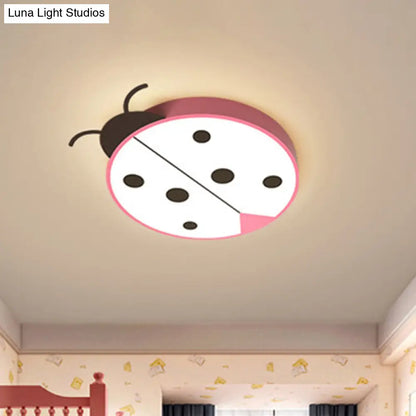DecorBites™ DecorBites™ Ladybug Cartoon LED Flush Mount Light Fixture - Fun Acrylic Red/Yellow Flushmount Lighting for Children's Bedroom