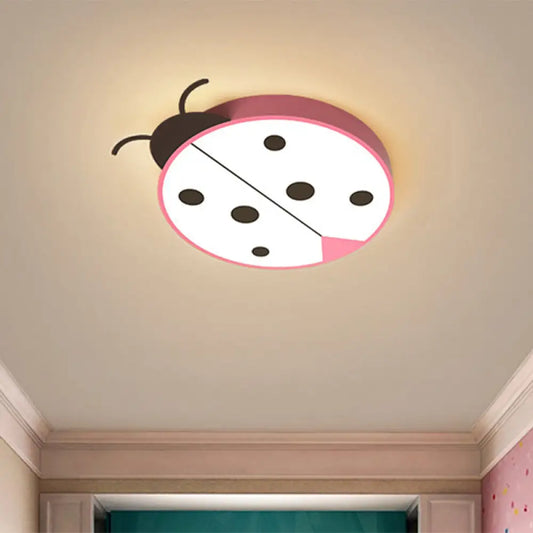 DecorBites™ DecorBites™ Ladybug Cartoon LED Flush Mount Light Fixture - Fun Acrylic Red/Yellow Flushmount Lighting for Children's Bedroom