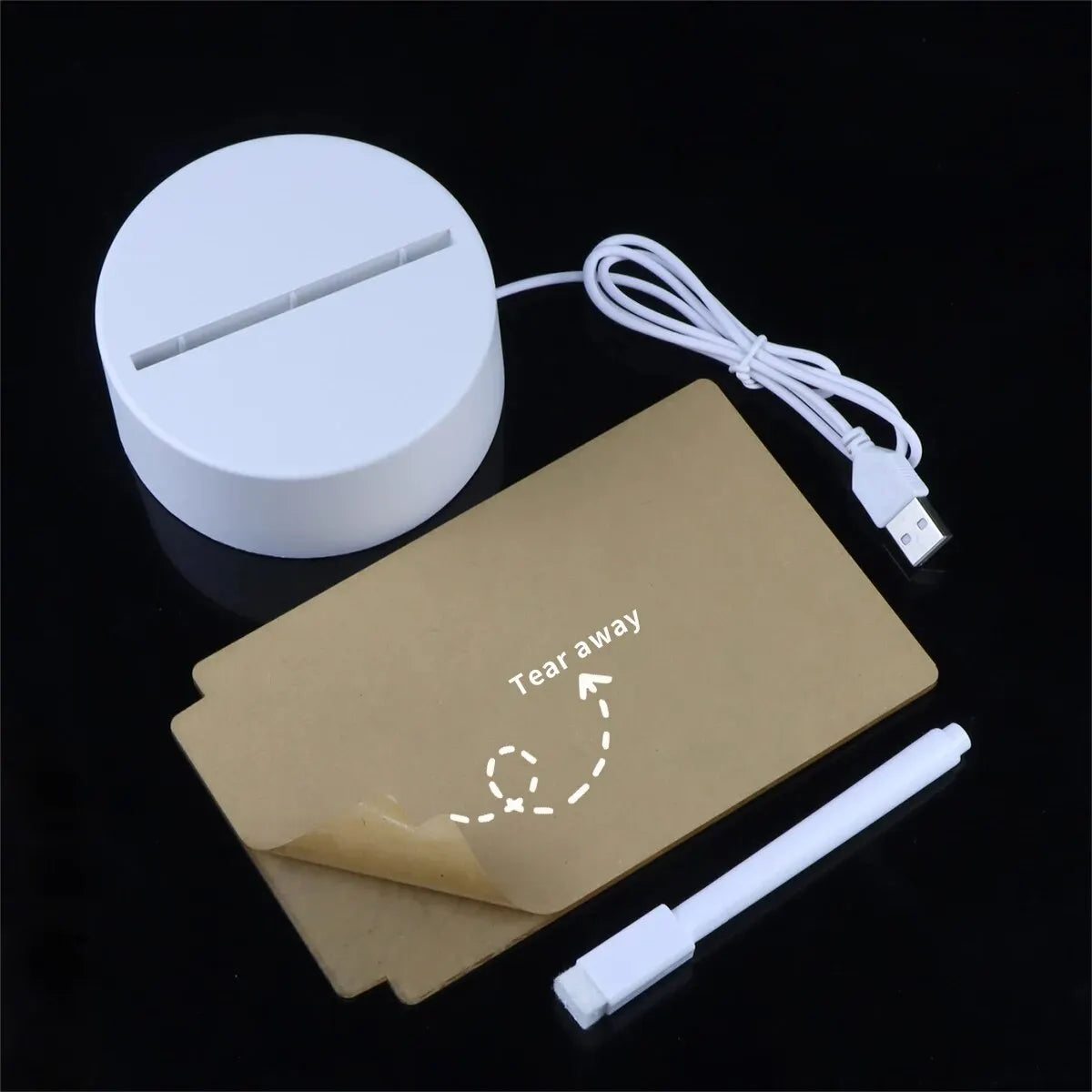 Lamps for Desk Decoration USB DC5V Note/ Message Board With Pen Table Lamp Luminaria De Mesa Indoor Bedside Night Light