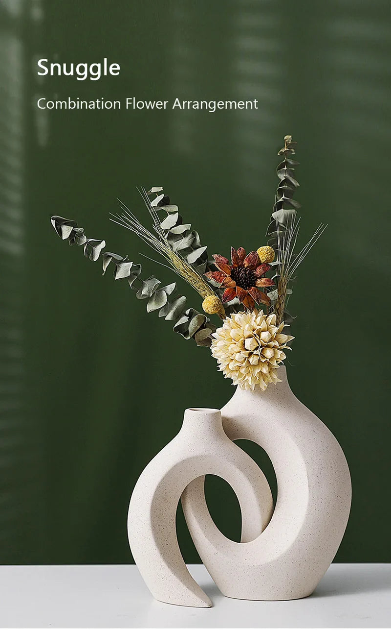 Large 21cm CAPIRON Ceramic Vase Home Decor - Vase