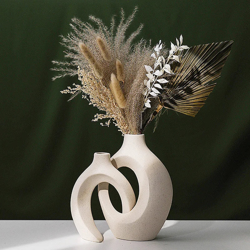 Large 21cm CAPIRON Ceramic Vase Home Decor - Vase