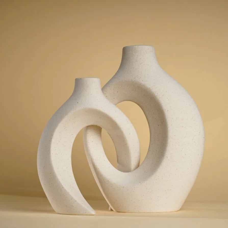 Large 21cm CAPIRON Ceramic Vase Home Decor - Vase