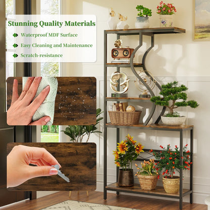 Large 5-Tier Industrial Plant Stand Shelf