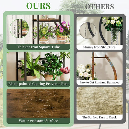 Large 5-Tier Industrial Plant Stand Shelf