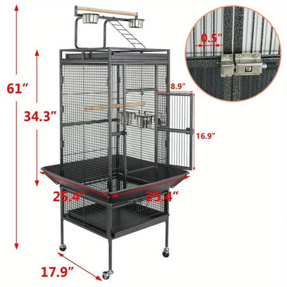 Large 61’’ Bird Cage - Non-Toxic Steel Easy Assembly - United States