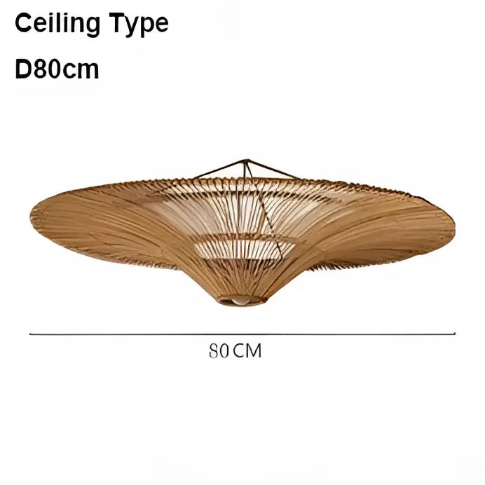 A large beige pendant light with an 80cm diameter woven rattan bamboo design by decorbites handmade decorbites handmade rattan