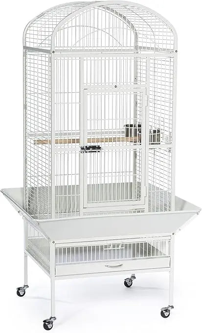 Large Chalk White Bird Cage - None / United States