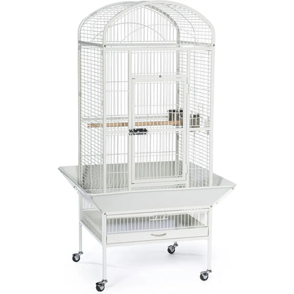Large Chalk White Bird Cage - None / United States