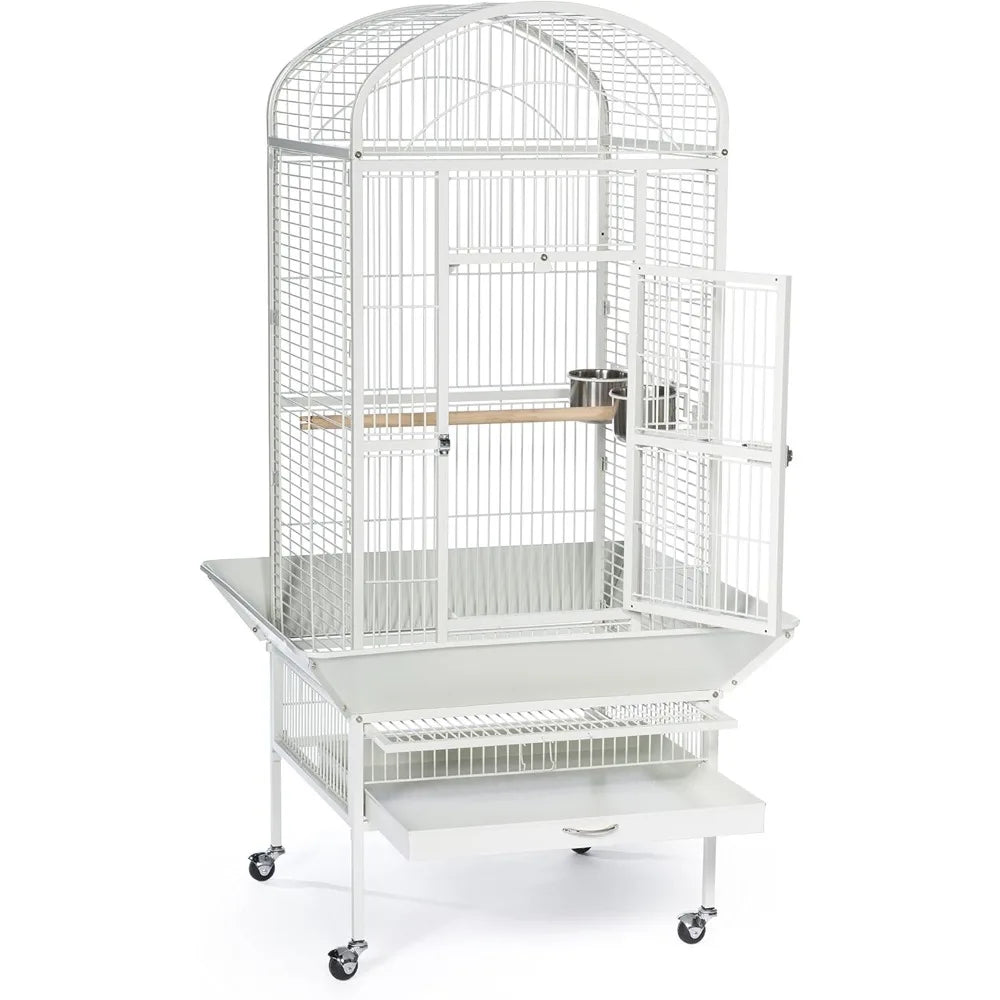 Large Chalk White Bird Cage - None / United States