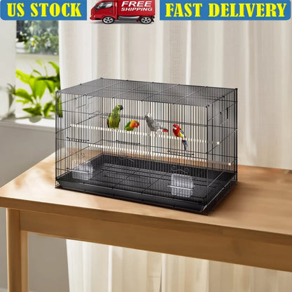 Large Metal Bird Cage for Cockatiels & Parakeets - United States