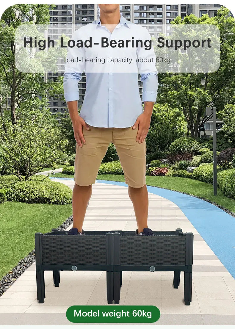 Large Plastic Flower Pot for Indoor & Outdoor Gardening