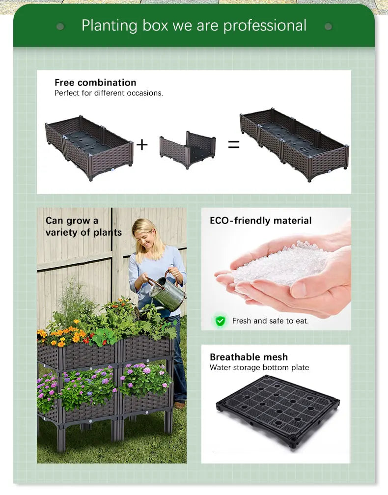 Large Plastic Flower Pot for Indoor & Outdoor Gardening