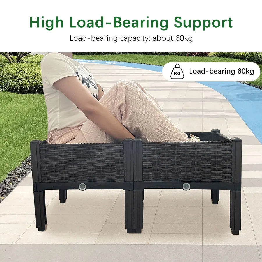 Large Plastic Flower Pot for Indoor & Outdoor Gardening