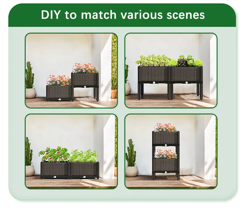 Large Plastic Flower Pot for Indoor & Outdoor Gardening