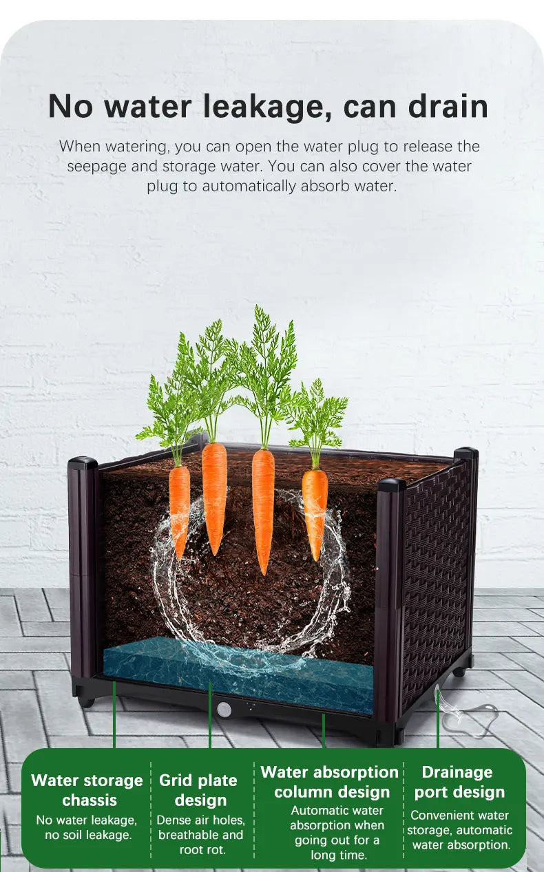 Large Plastic Flower Pot for Indoor & Outdoor Gardening