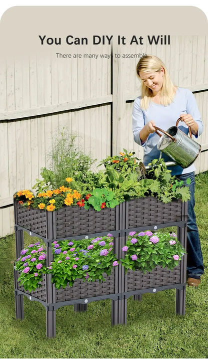 Large Plastic Flower Pot for Indoor & Outdoor Gardening