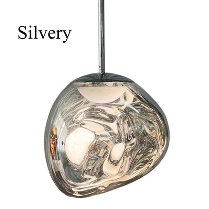 Lava-Inspired Acrylic Pendant Light in Polished Chrome - Decorbites
