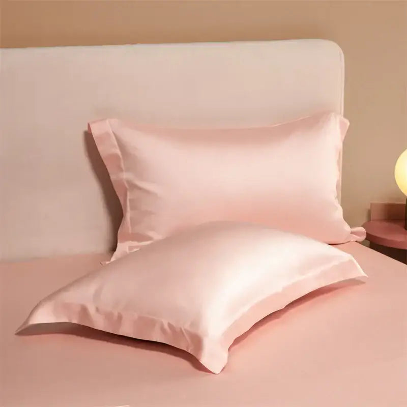 Soft pink satin finish egyptian cotton pillowcase from lavender cotton pillowcase set for bedroom bedding covers
