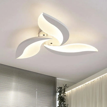 DecorBites™ DecorBites™ Leaf LED Semi Flush Acrylic Ceiling Light Fixture in White - Simple Style for Living Room