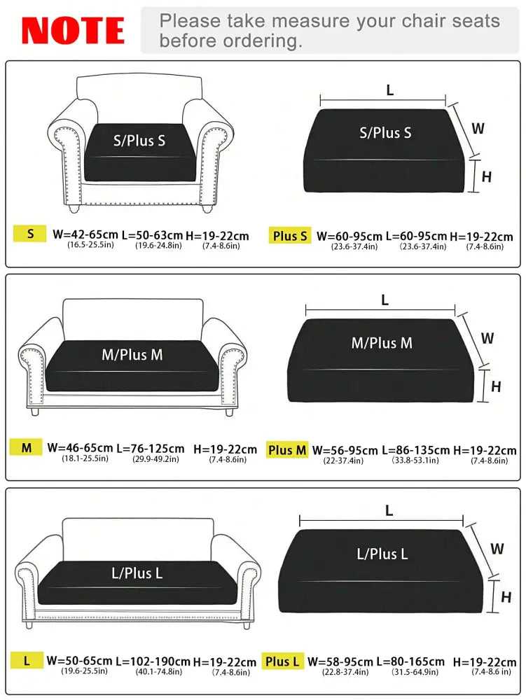 Black fabric sofa seat cover with stitched edges made of smooth stretchy brushed knit for outdoor patio decor