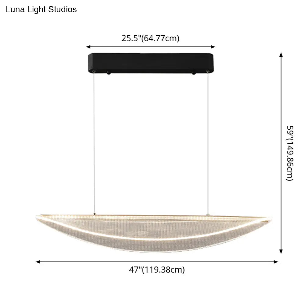 DecorBites™ Leaf Shaped Acrylic LED Suspension Light - Natural Elegance for Dining Room