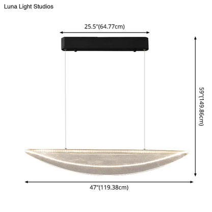 DecorBites™ Leaf Shaped Acrylic LED Suspension Light - Natural Elegance for Dining Room