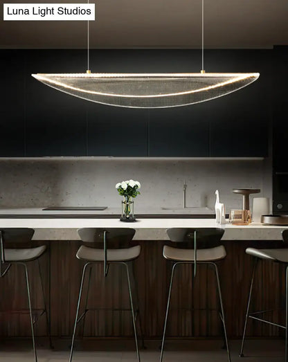 DecorBites™ Leaf Shaped Acrylic LED Suspension Light - Natural Elegance for Dining Room