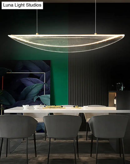 DecorBites™ Leaf Shaped Acrylic LED Suspension Light - Natural Elegance for Dining Room