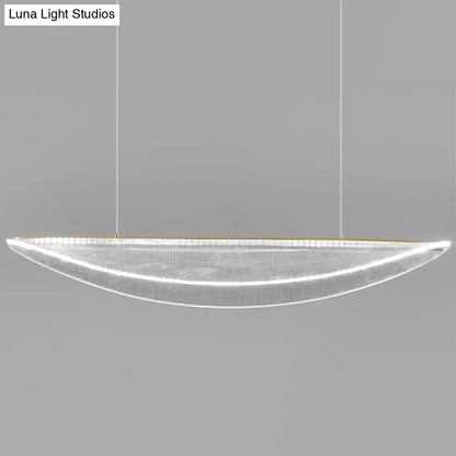 DecorBites™ Leaf Shaped Acrylic LED Suspension Light - Natural Elegance for Dining Room