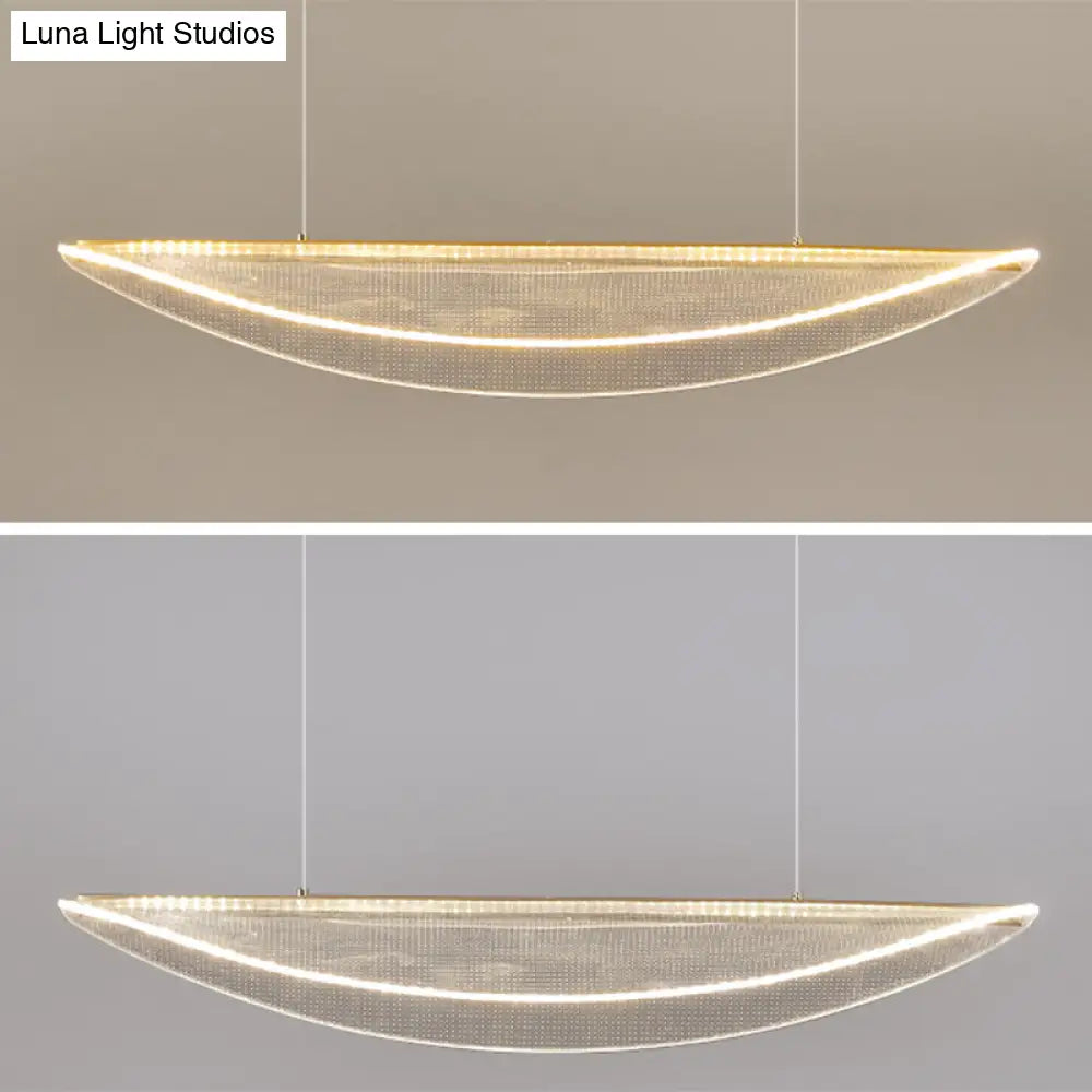 DecorBites™ Leaf Shaped Acrylic LED Suspension Light - Natural Elegance for Dining Room