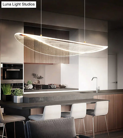 DecorBites™ Leaf Shaped Acrylic LED Suspension Light - Natural Elegance for Dining Room